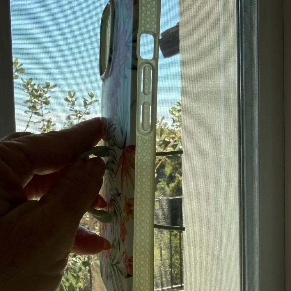 Loopy iPhone 14 Floral Tropical Pink Green Phone Case - Picture 5 of 5